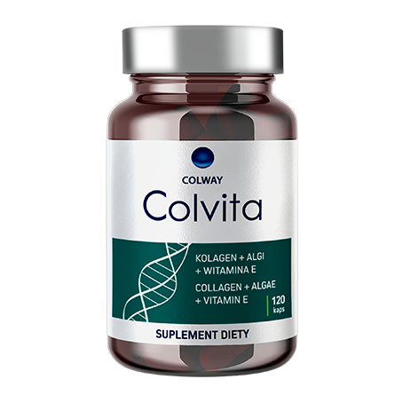Colvita | Kolagen rybi + Algi + Witamina E | 120 Kapsułek | COLWAY